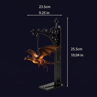 Magical Flying Dragon Bookshelf Lamp Warm Dragon Hanging Night Light Fantasy Reading Nook Decor for Fantasy Lovers Book Readers